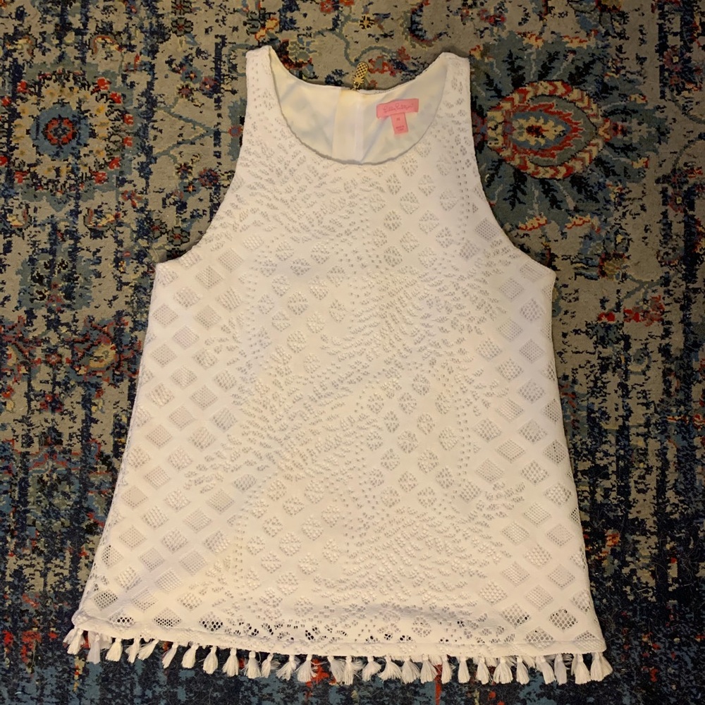 Lilly Pulitzer white sleeveless top